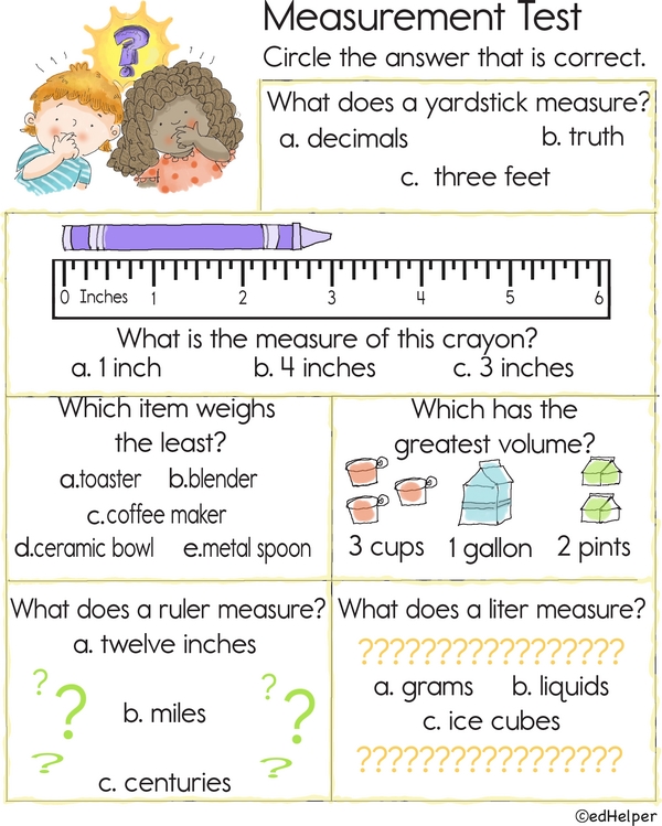 Fun with Measurements: A Second Grade Quick Skills Assessment