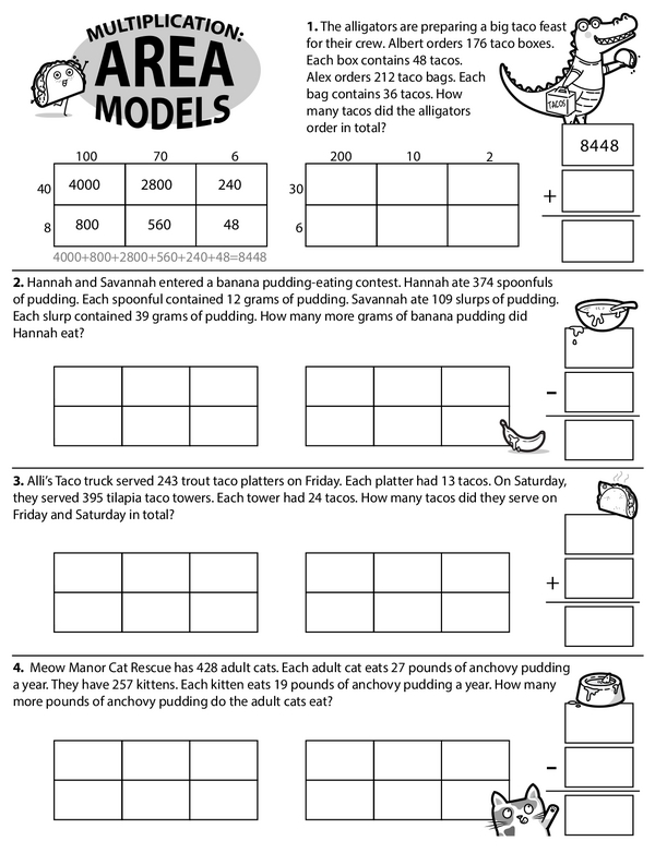 Solving Word Problems with Multiplication Area Models