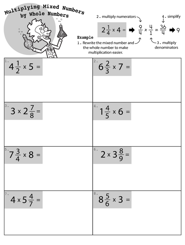 Understanding the Multiplication of Mixed Numbers by Whole Numbers