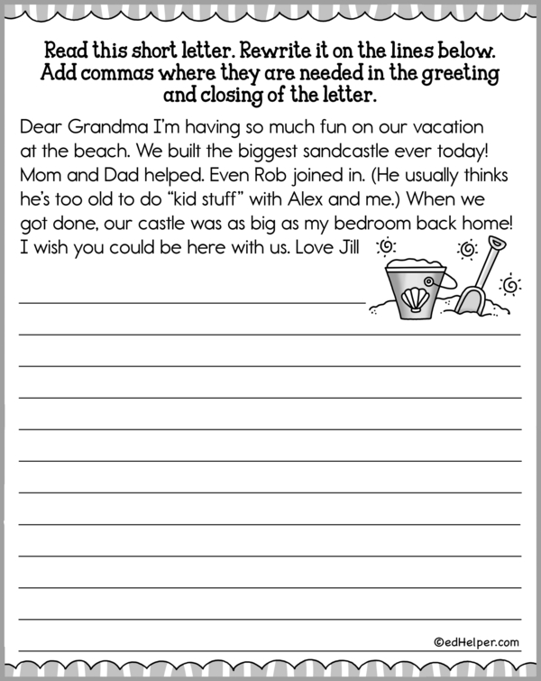 Letter Writing Workbook #4