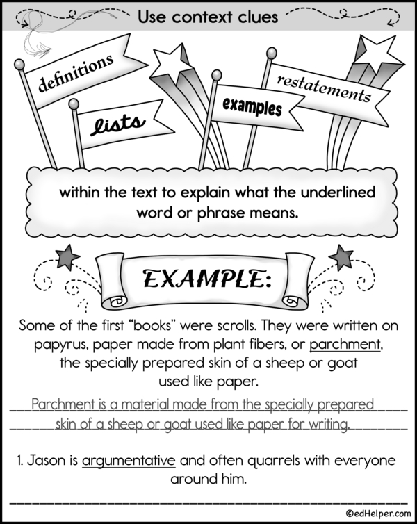 Understanding Complex Text: Context Clues Workbook # 1