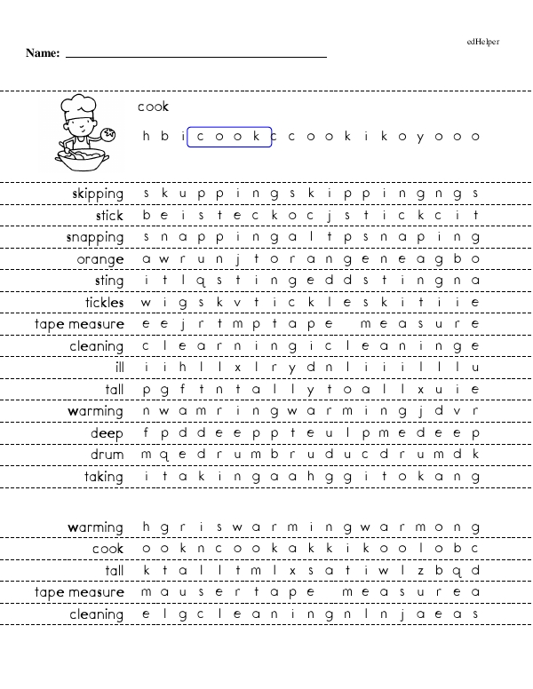 One-Line Word Search Spelling Challenge