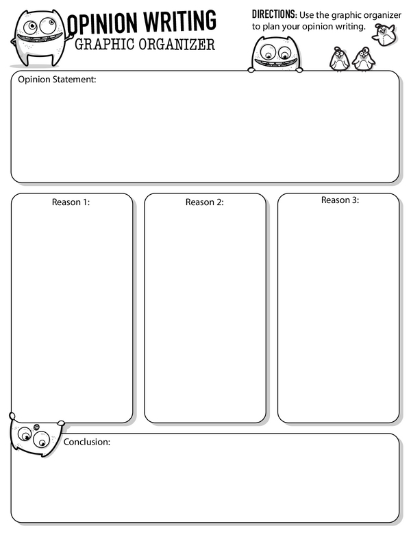 Illuminating Your Arguments: Graphic Organizer for Opinion Writing