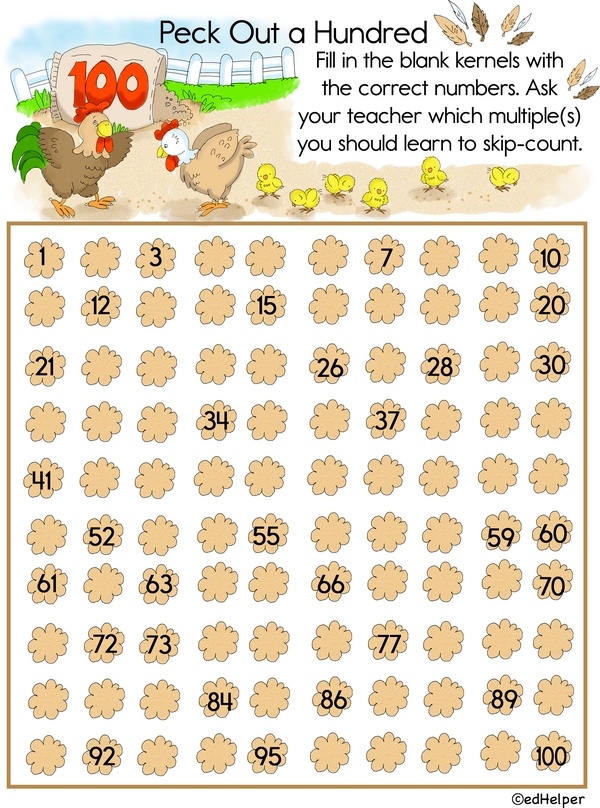 Peck Out a Hundred - Counting with Chicks: Learning Numbers 1-100