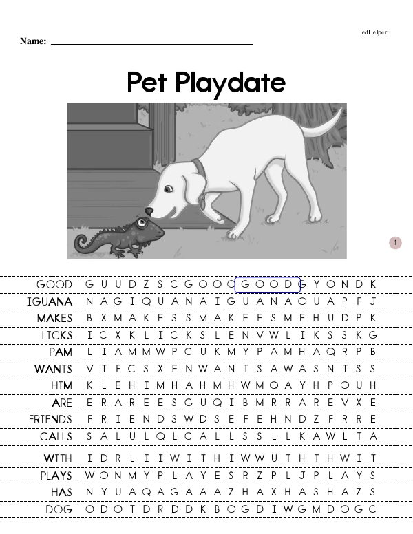 Pet Playdate - Guided Reading and Comprehension (Pam Book 6 - Beginning Reader)