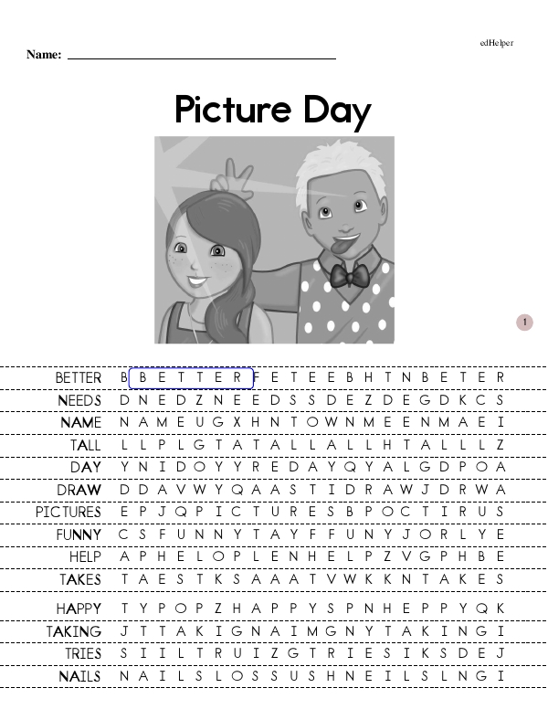 Picture Day - Leveled Literacy Book with Discussion Prompts (Pam Book 4 - Beginning Reader)