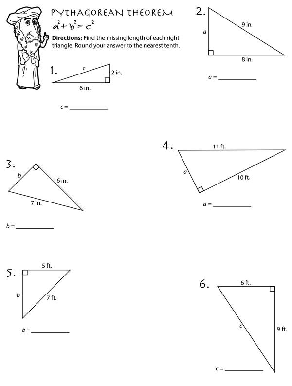 Solving for Missing Sides Using Pythagorean Theorem: A Geometry Exercise