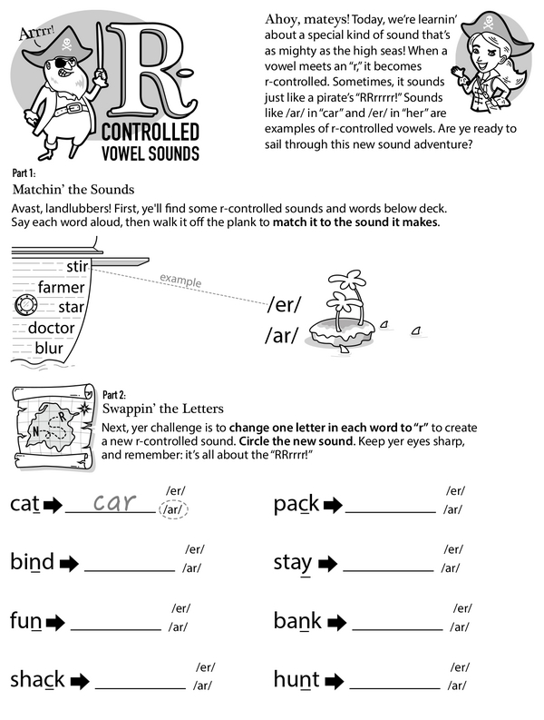 Exploring R-Controlled Vowel Sounds: Walking the Plank and Swapping Letters