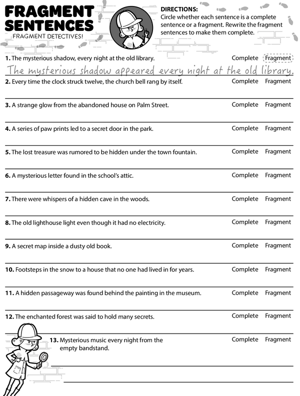 Distinguishing Complete Sentences from Fragments