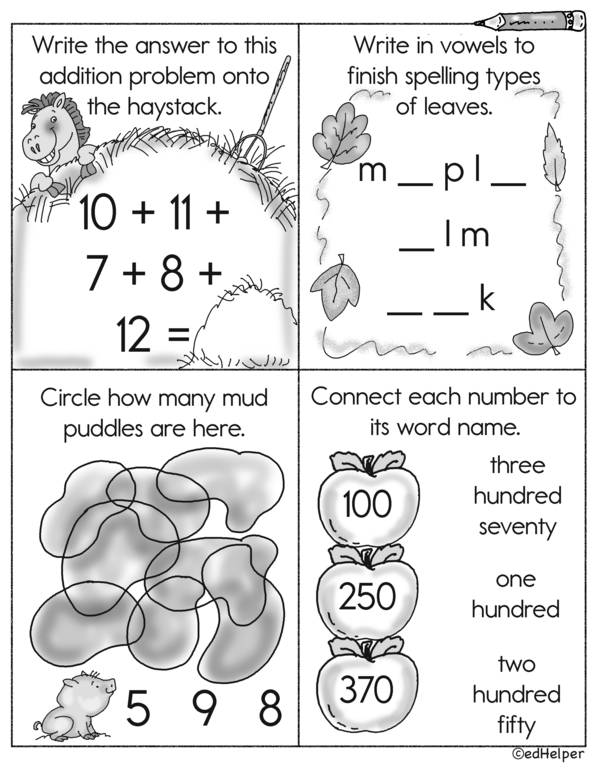 Spring into Fun: A Workbook for Puzzles and Math