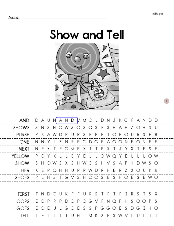 Show and Tell - Immersive Reading Experience (Sweets Book 7 - First Books - Beginning Reader)