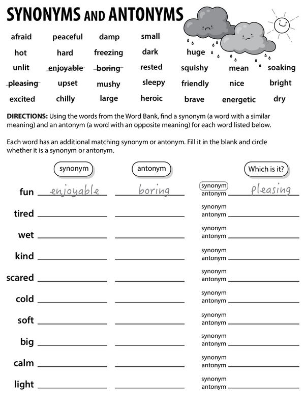 Elevating Vocabulary Skills: A Synonym and Antonym Matching Activity