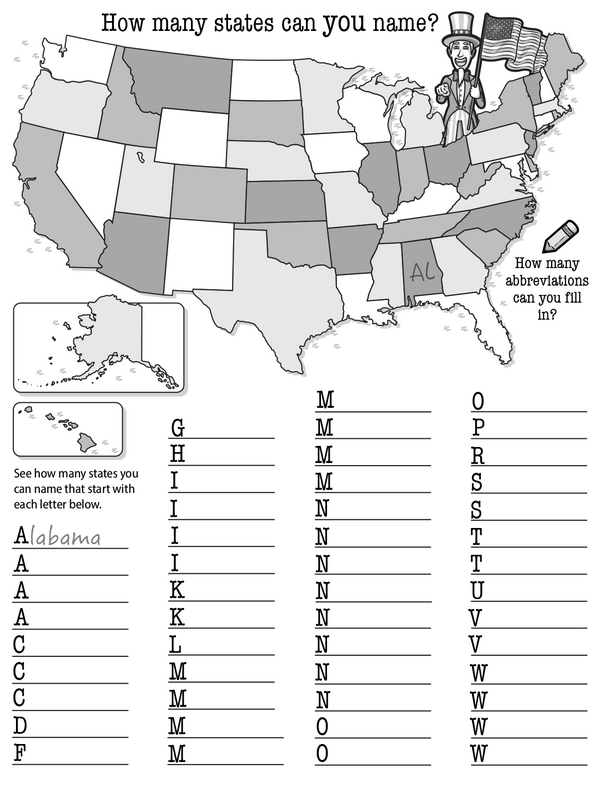 The 50 States: How many can you name?