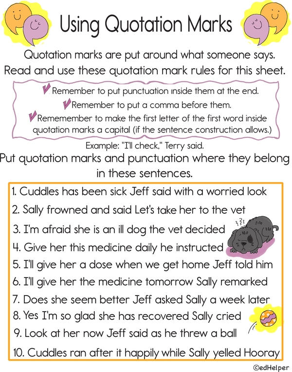 Fix It: Quotation and Punctuation Marks