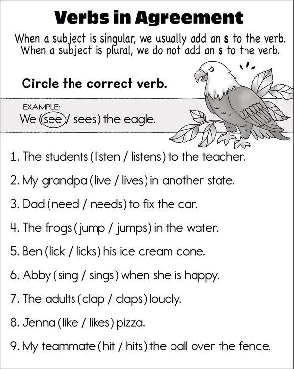 Subject-Verb Agreement: Singular and Plural Subjects