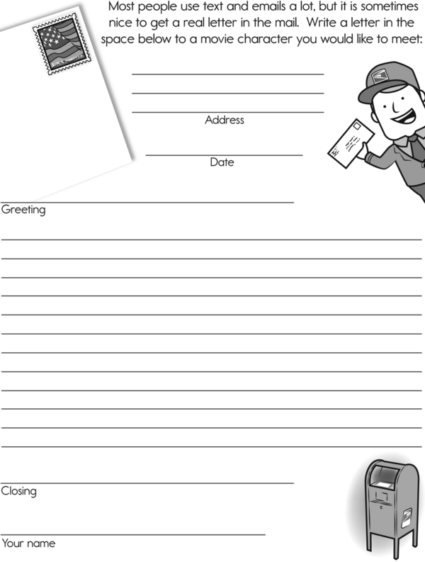 Write a Letter to a Movie Character