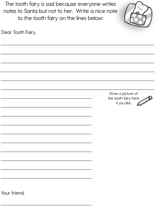 Write a Nice Note to the Tooth Fairy Workbook