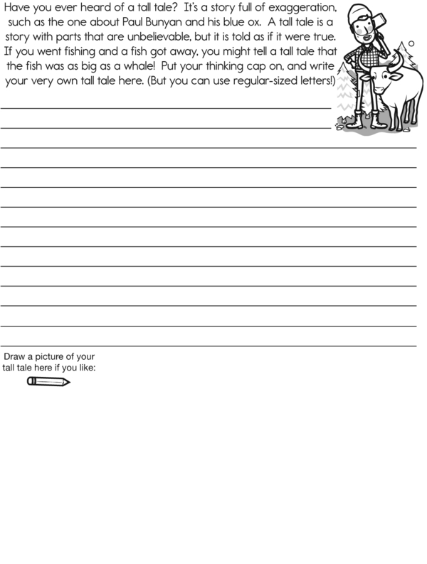 Write a Tall Tale: A Writing Activity That Encourages Exaggeration