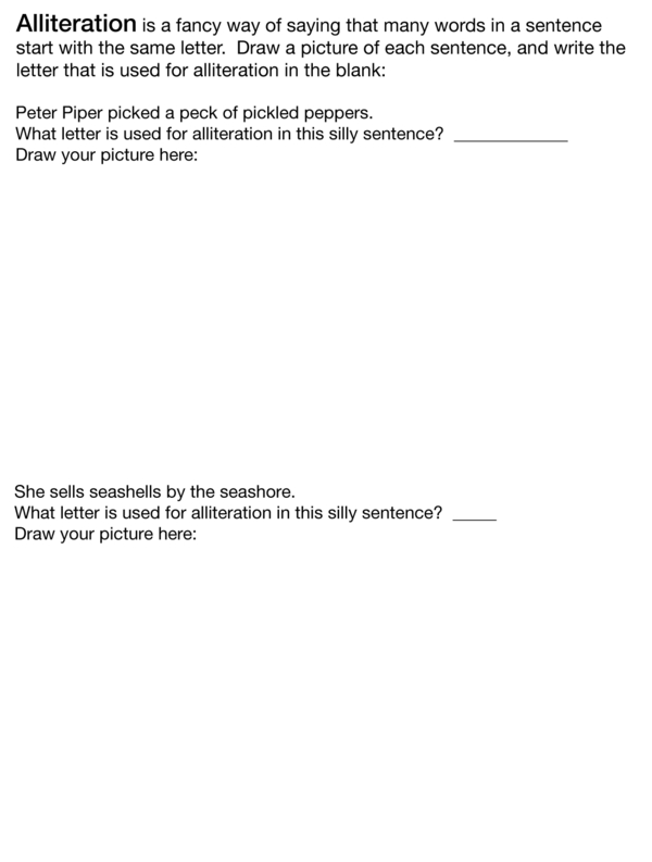 Write the Letter Used for Alliteration in Each Sentence