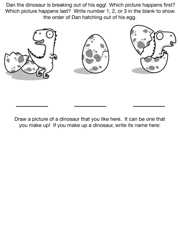 Write the Order That a Dinosaur Hatches from an Egg