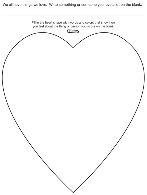 Writing and Drawing About Someone You Love: A Fill-in-the-Heart Activity